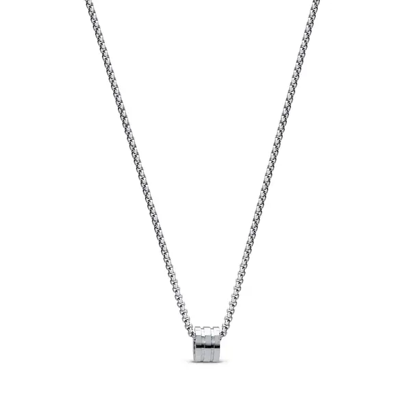 Corrente  Aço Masculina com Pingente 60cm 2mm