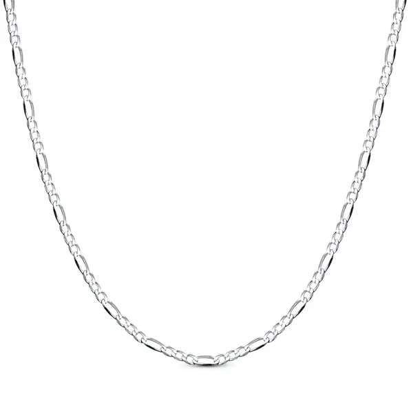 Corrente Prata Masculina Figaro 60cm 1mm
