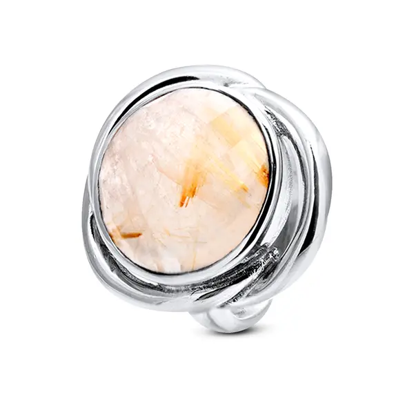 ANEL PRATA CRISTAL DE RUTILO