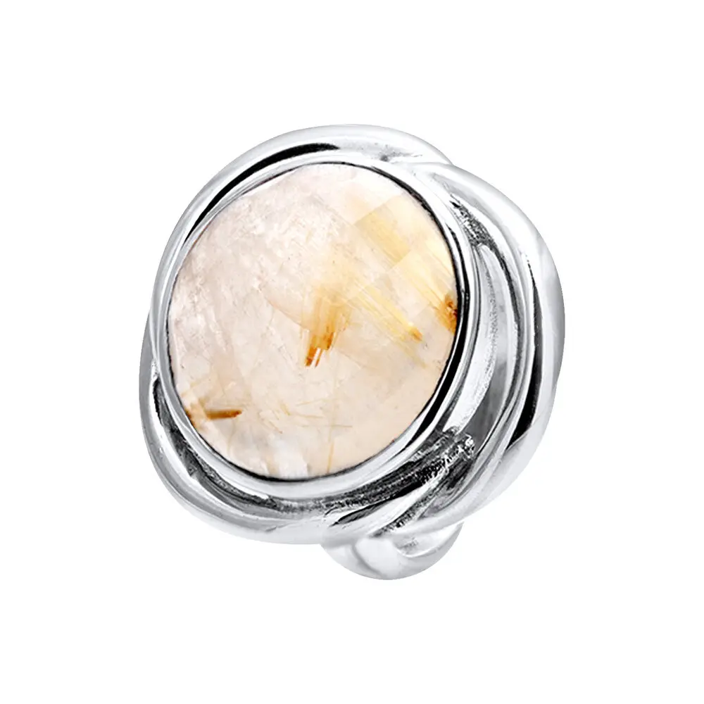 ANEL PRATA CRISTAL DE RUTILO