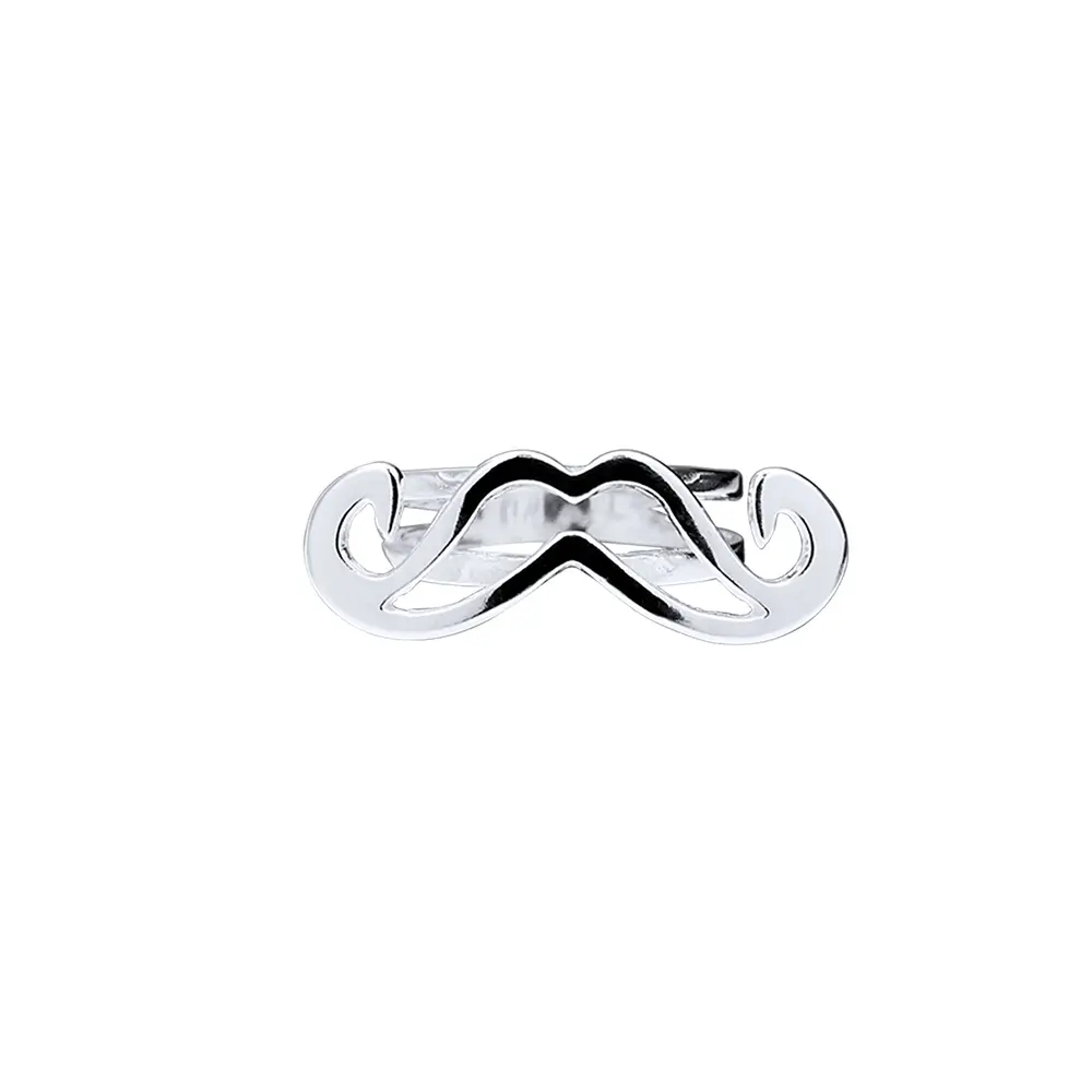 Anel Prata Bigode Vazado