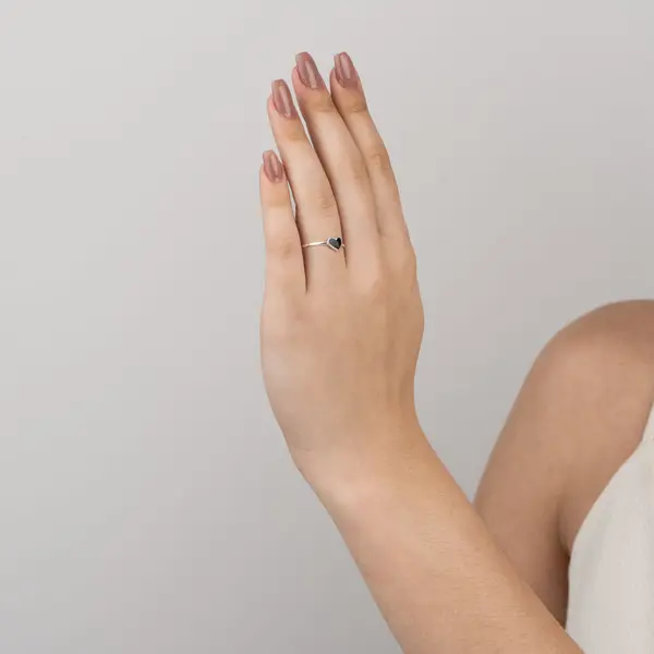 Anel Prata Coração