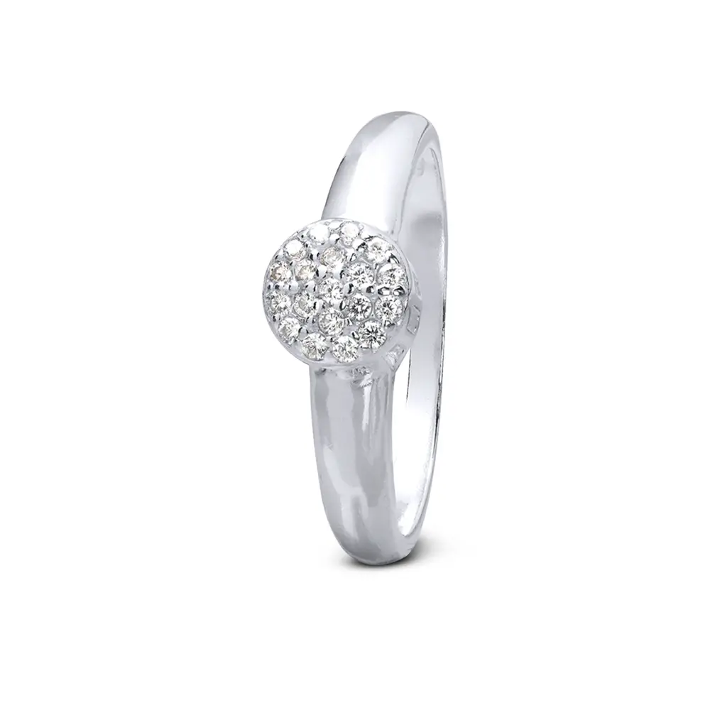 Anel  Prata Solitário