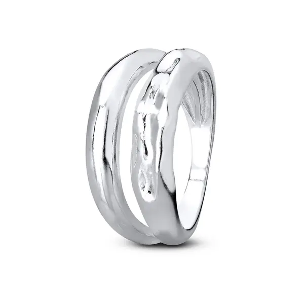 Anel  Prata  Liso Duplo