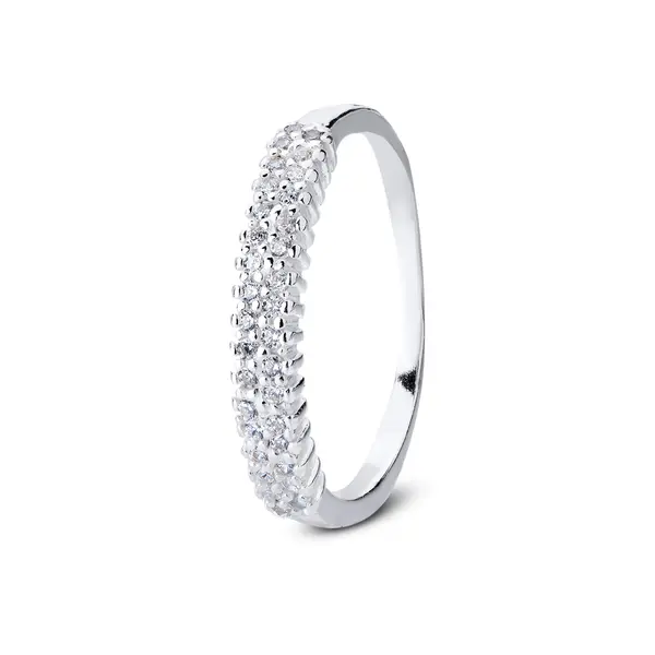 Anel   Prata  Meia  Aliança