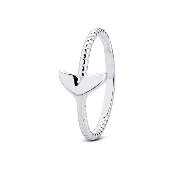 Anel Prata  Cauda De Sereia