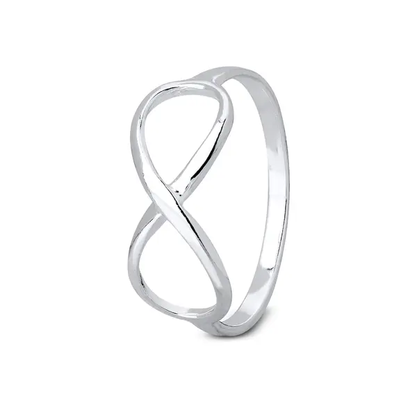 Anel Prata  Infinito Liso