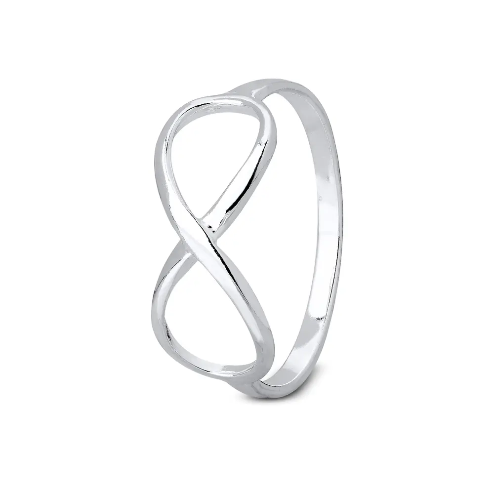 Anel Prata  Infinito Liso