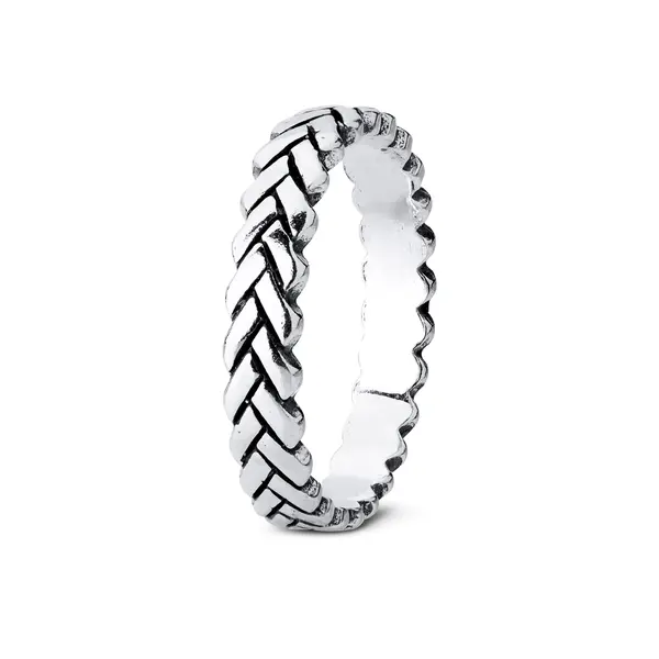 Anel Prata Envelhecido