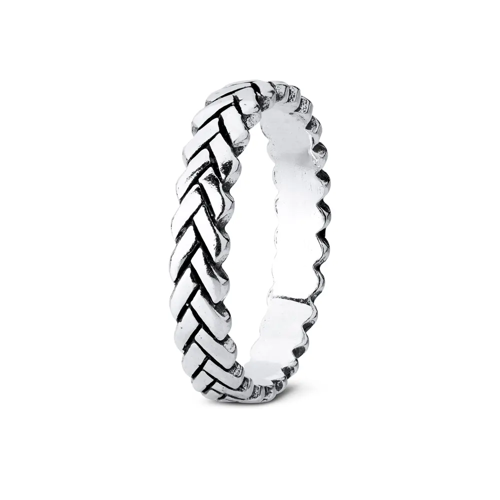 Anel Prata Envelhecido