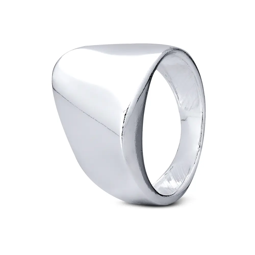 Anel  Prata  Liso Onda