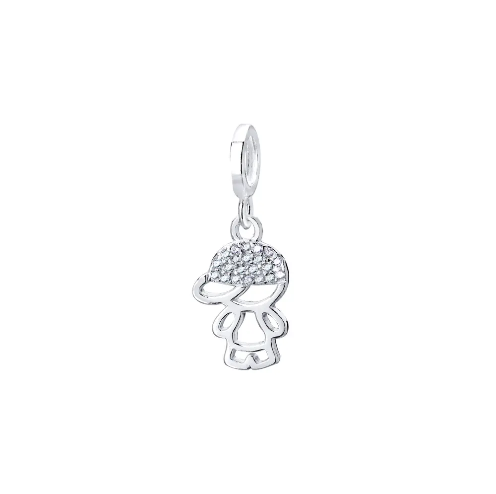 BERLOQUE PRATA ART COLECTION MENINO BONÉ COM ZIRCÔNIAS