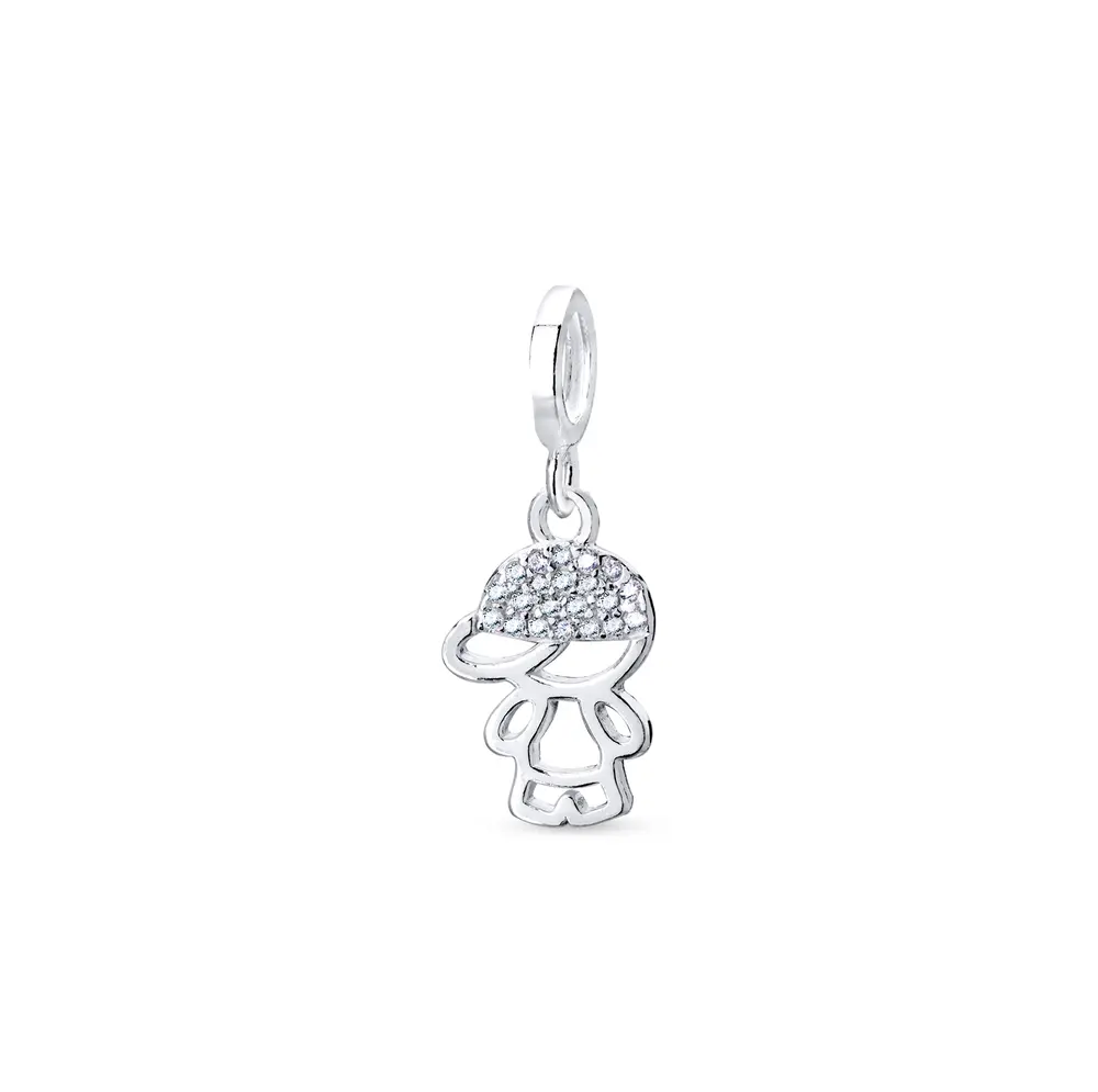 BERLOQUE PRATA ART COLECTION MENINO BONÉ COM ZIRCÔNIAS