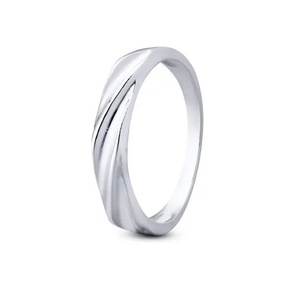 ANEL PRATA LISO COM FRIZOS