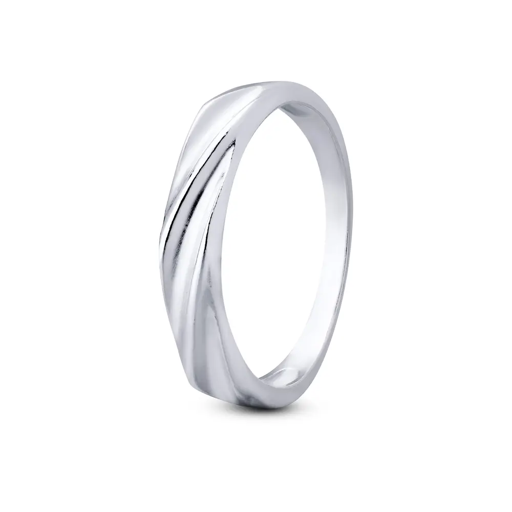 ANEL PRATA LISO COM FRIZOS