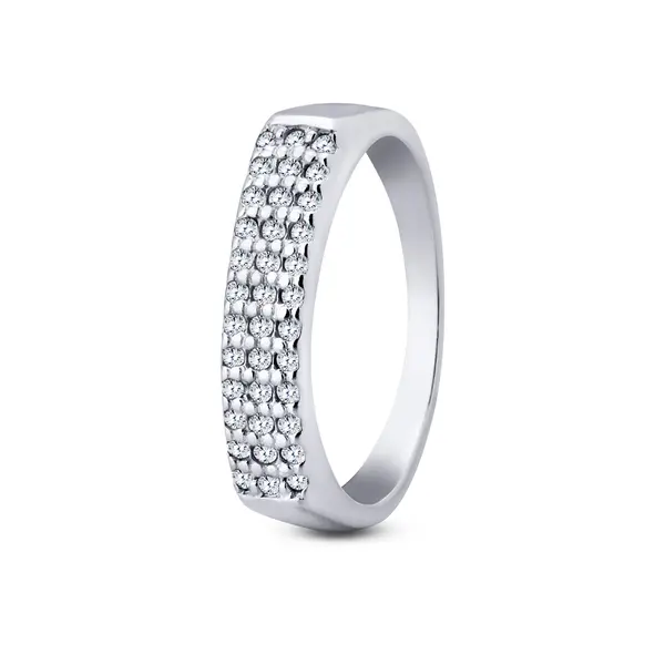 ANEL PRATA MEIA ALIANÇA COM ZIRCÔNIAS