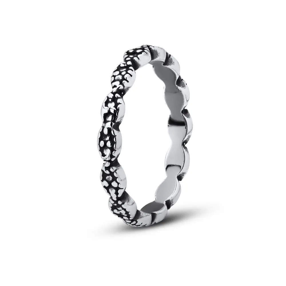 Anel Prata Envelhecido