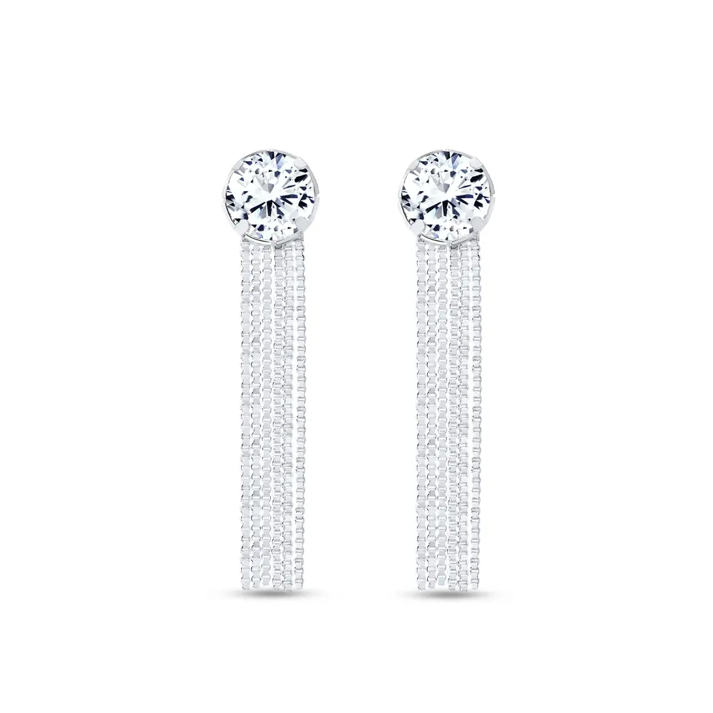 Brinco Prata Leve  Precious Cascata