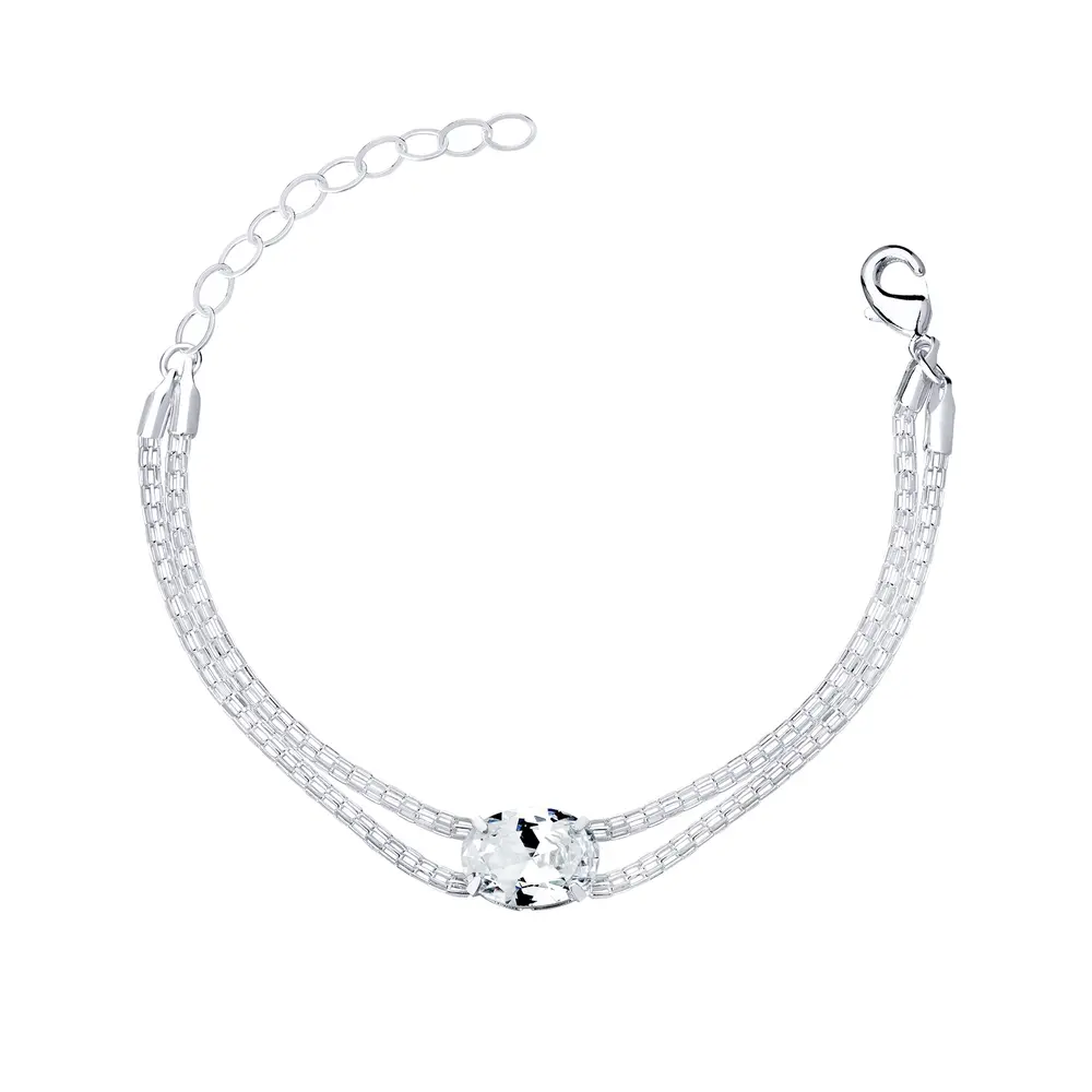 Pulseira Prata Leve  Precious Maxi Zircônia