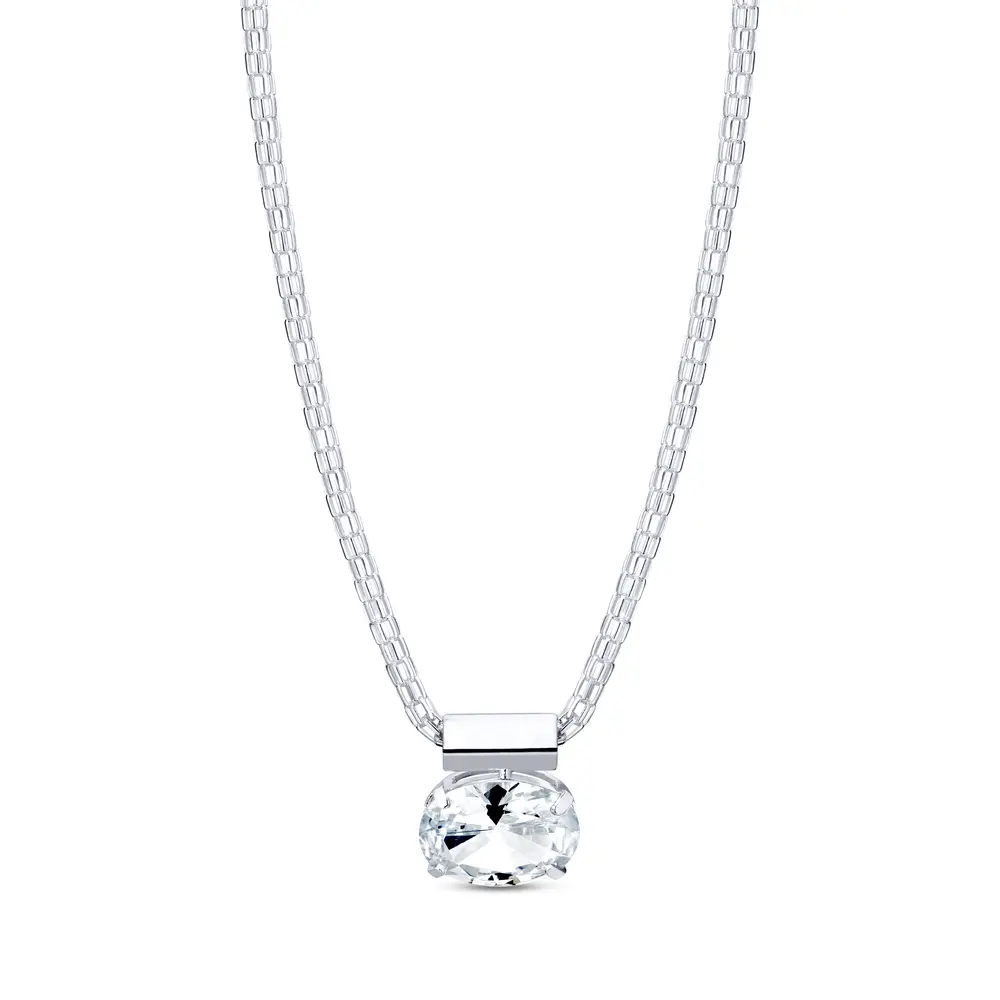 Gargantilha Prata Leve  Precious Maxi Zircônia