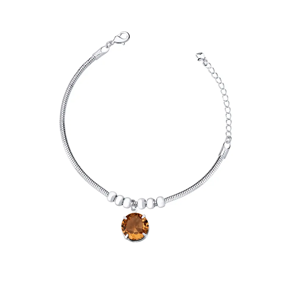 Pulseira Prata Leve  Precious Maxi Champanhe