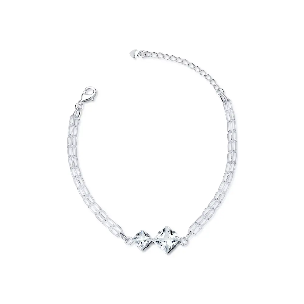 Pulseira Prata Leve  Precious Ponto Luz