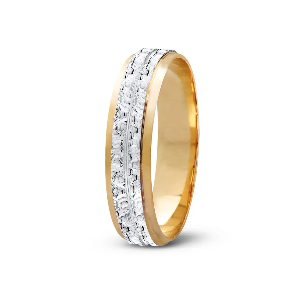 Aliança De Compromisso Conto De Fadas - Ouro 18K