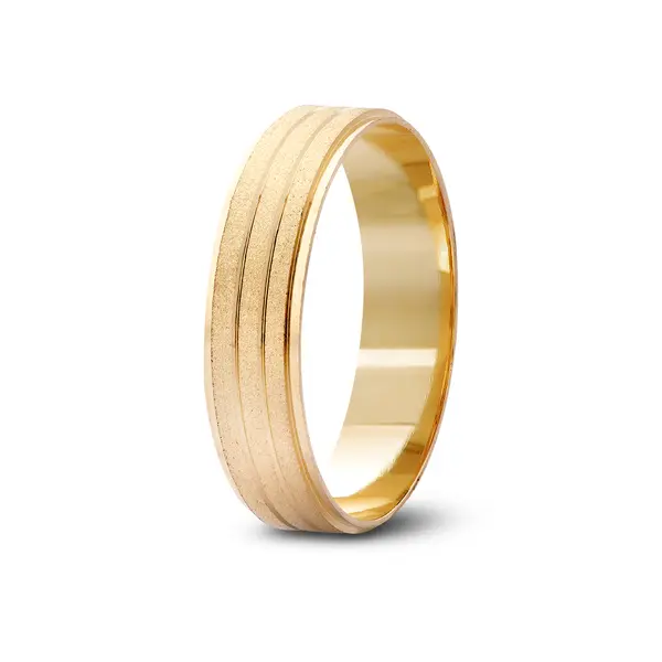 Aliança De Compromisso Amor Presente - Ouro 18K