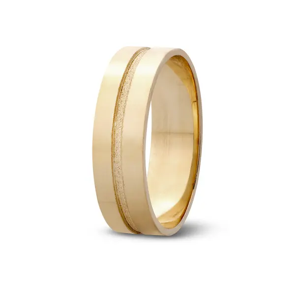 Aliança De Compromisso Enigma do Amor - Ouro 18K