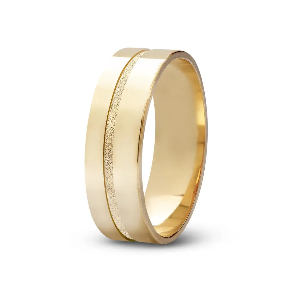 Aliança De Compromisso Coração - Ouro 18K