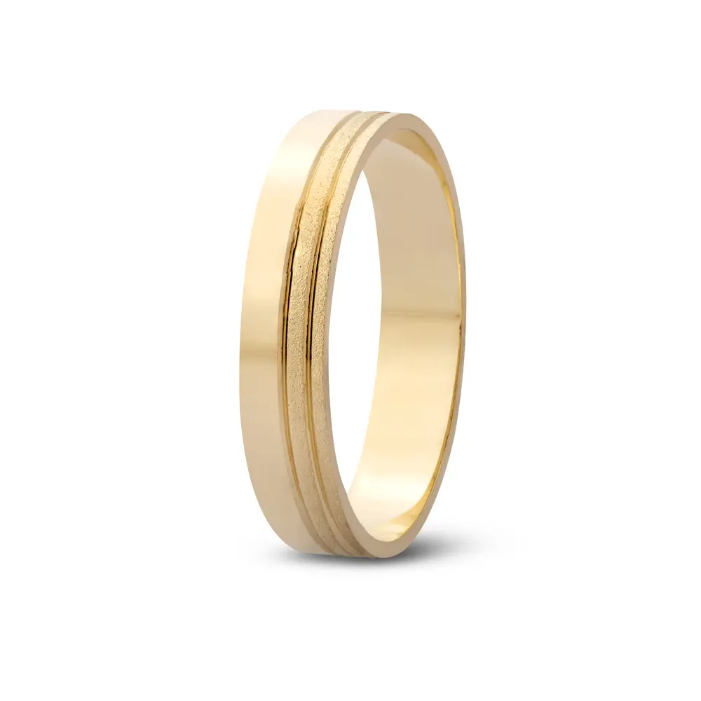 Aliança De Compromisso Jardim das Oliveiras - Ouro 18K