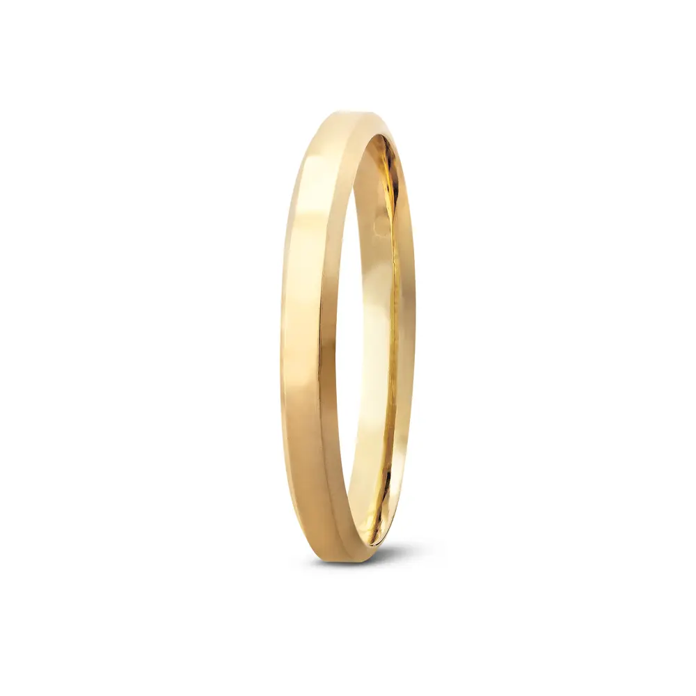 Aliança De Compromisso Cósmica - Ouro 18K