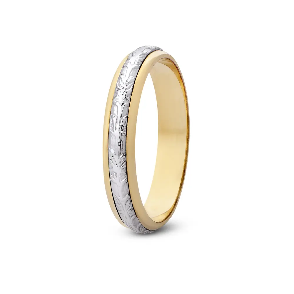 Aliança De Compromisso O Beijo - Ouro 18K