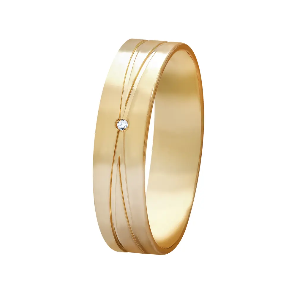 Aliança De Ouro 18K Memória