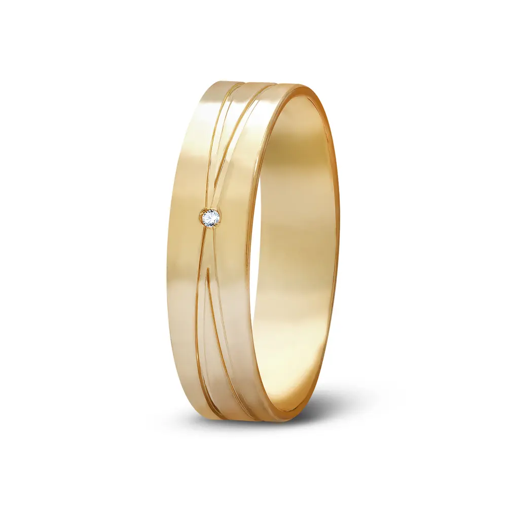 Aliança De Compromisso Memória - Ouro 18K