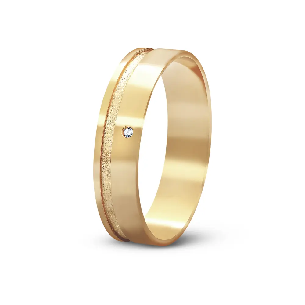 Aliança De Compromisso Luz - Ouro 18K