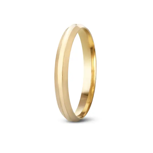 Aliança De Compromisso Sorriso - Ouro 18K
