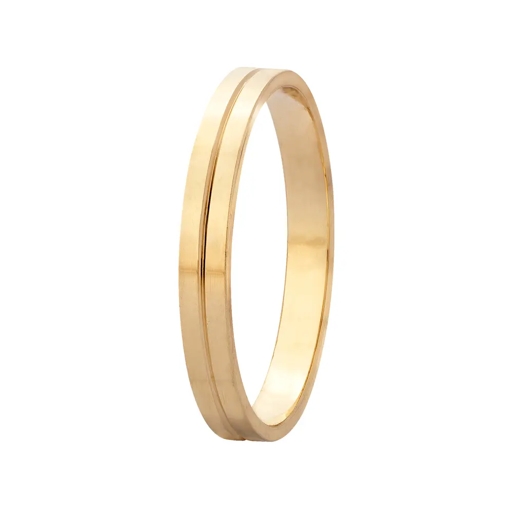 Aliança De Ouro 18K Um Beijo (unidade)