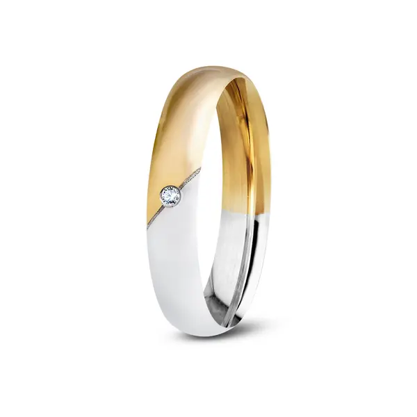 Aliança De Compromisso Amor Bastante - Ouro 18K