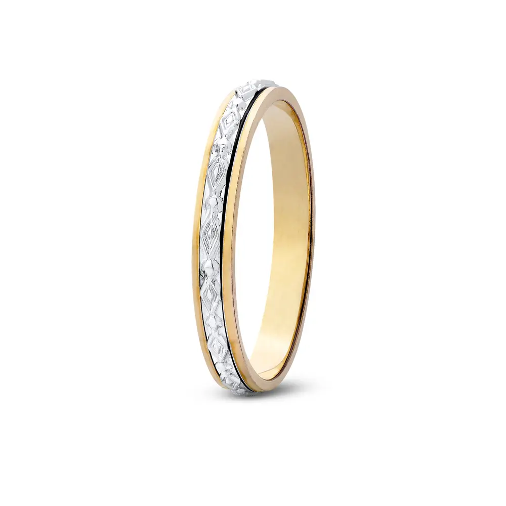 Aliança De Compromisso Vida Real - Ouro 18K