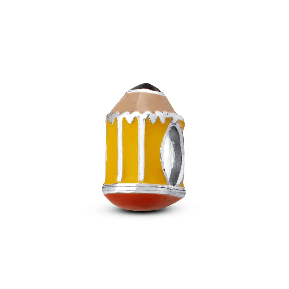 Berloque Prata Art Collection Infantil Lápis Esmaltado