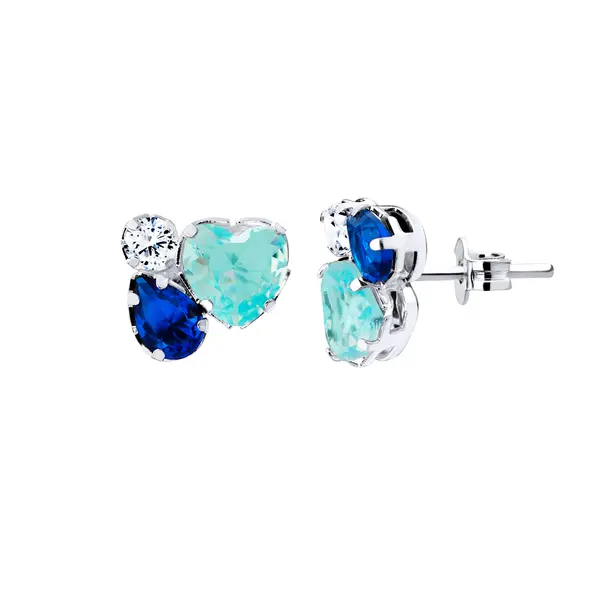 Conjunto Prata Leve Precious Colors Blue