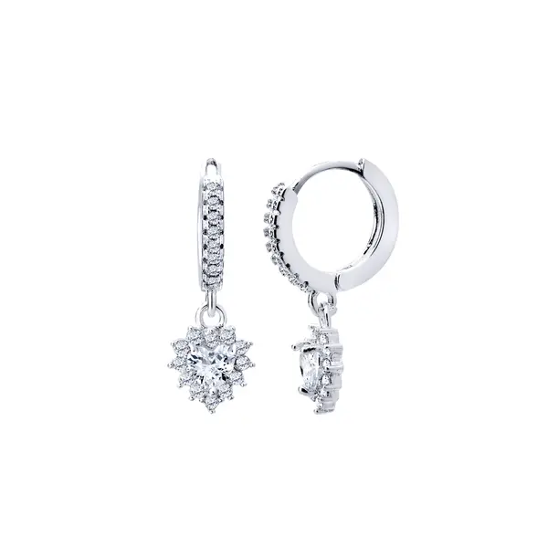 Conjunto Prata Leve Precious Coração com Zircônias