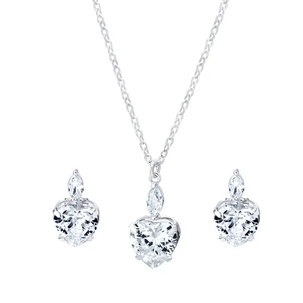 Conjunto Prata Leve Precious Coração