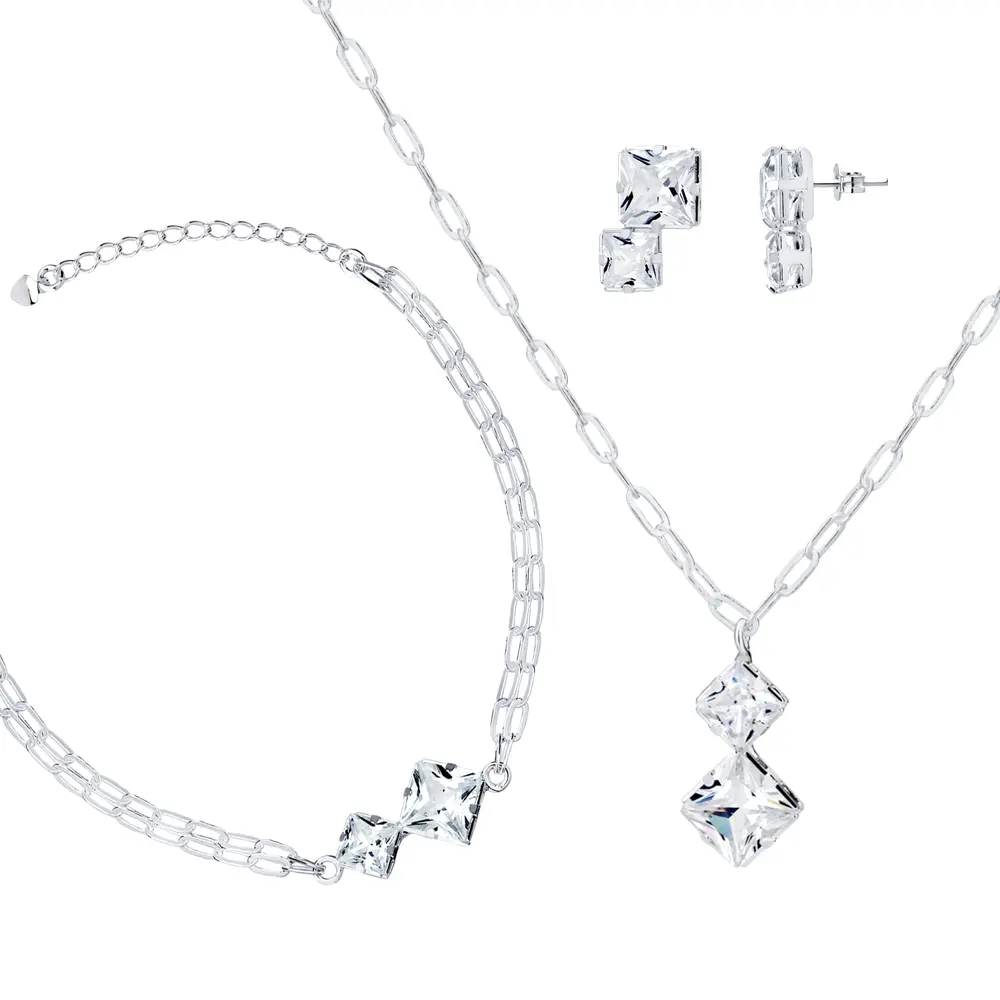 Conjunto Prata Leve Precious Ponto Luz
