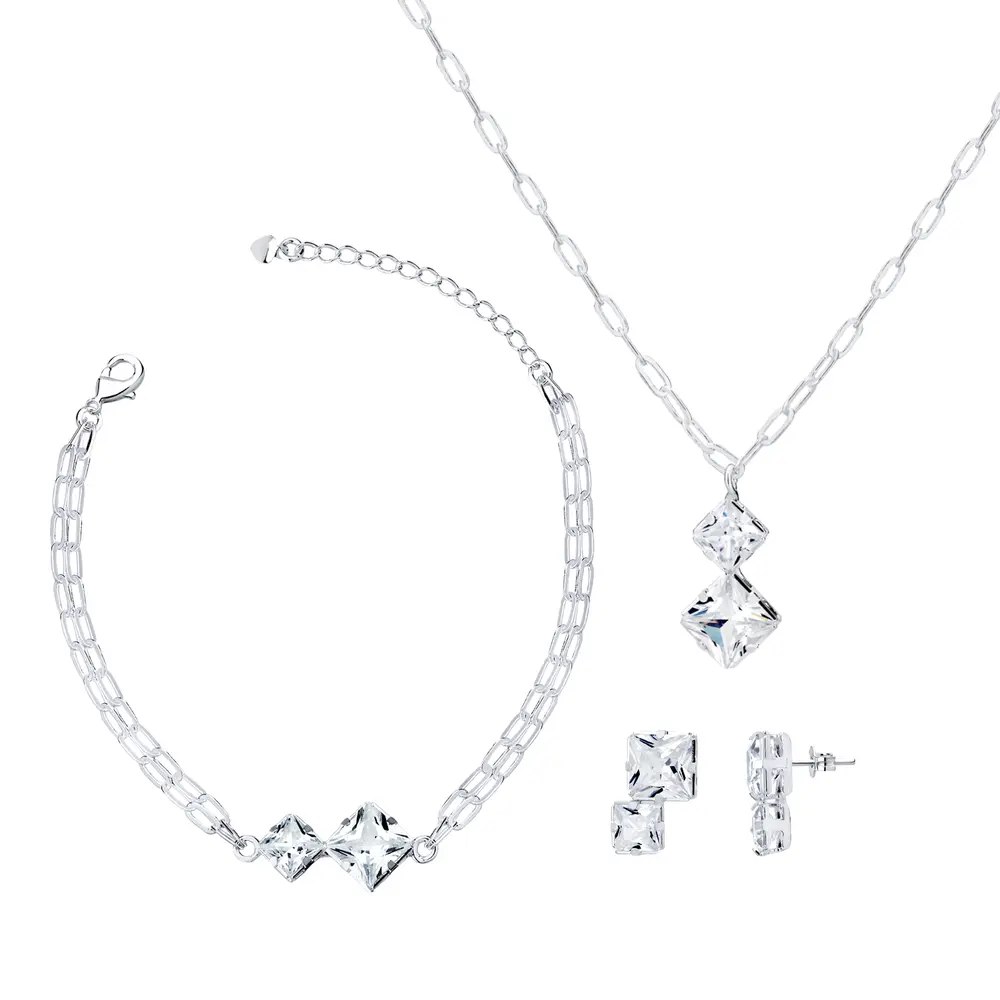 Conjunto Prata Leve Precious Ponto Luz