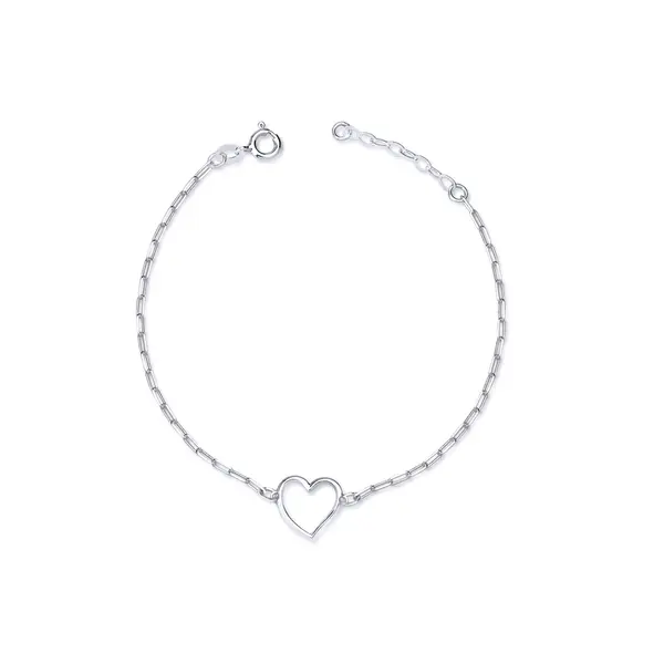 Pulseira  Prata Coração