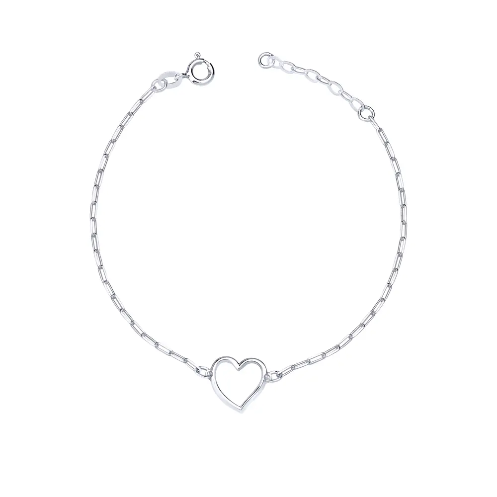 Pulseira  Prata Coração