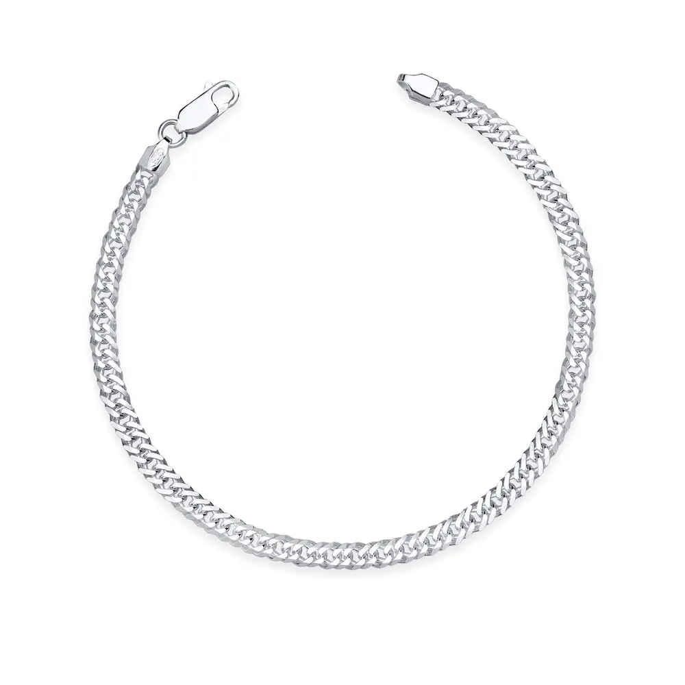 Pulseira Prata Masculina Grumet 21cm 4mm