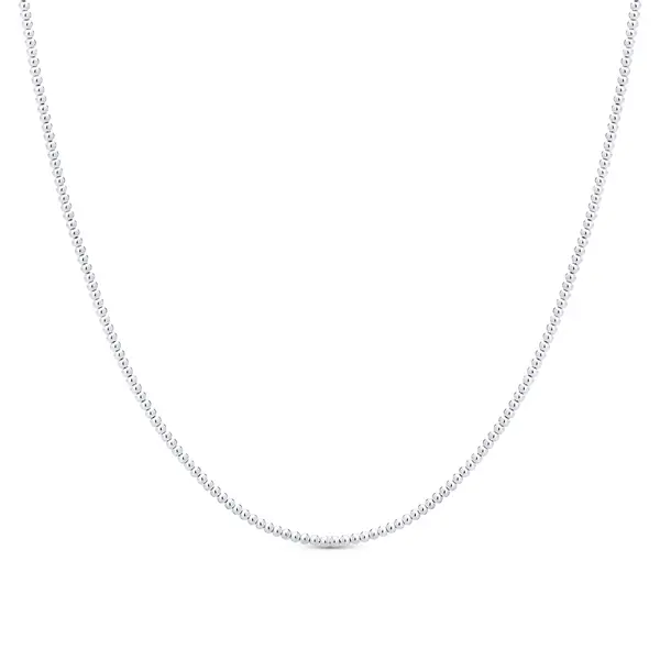 Corrente Prata Feminina Malha Catena Fasc 38 cm + 5cm Extensor